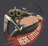 T-Shirt Overwatch : Chopper noir - S