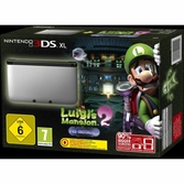 Console Nintendo 3DS XL Argent et Noire + Luigi's Mansion 2