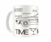 Mug Retour Vers Le Futur : Plan DeLorean "Time Machine" - 300 ml