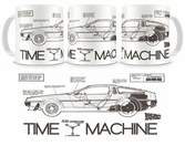 Mug Retour Vers Le Futur : Plan DeLorean "Time Machine" - 300 ml