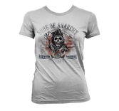 Sons of anarchy - t-shirt distressed flag - girl (xxl)