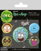 5 Badges Rick et Morty - Têtes