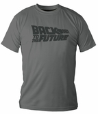 T-Shirt Retour Vers Le Futur : Logo Gris - XXL