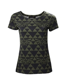 T-shirt Femme Zelda Prenium : Symbole Hyrule vert et noir - L