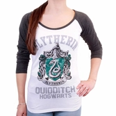 T-shirt Manche Longue Femme Harry Potter : Serpentard Quidditch - S