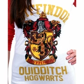 T-shirt Manche Longue Femme Harry Potter : Griffondor Quidditch - L