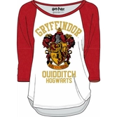 T-shirt Manche Longue Femme Harry Potter : Griffondor Quidditch - L