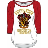 T-shirt Manche Longue Femme Harry Potter : Griffondor Quidditch - S