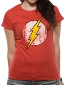 FLASH - T-Shirt IN A TUBE- Distressed Logo WOMAN (M)