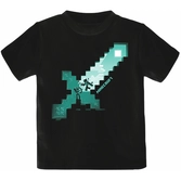 T-Shirt Minecraft : Diamond Sword - 09/10 ans