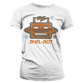 The big bang - t-shirt girl shel-bot - white (xl)