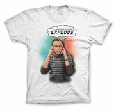 The big bang - t-shirt sheldon your head will now ... - white (s)