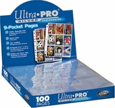 Pages Classeur Ultra Pro  Display 9-Pocket Silver Series x 100