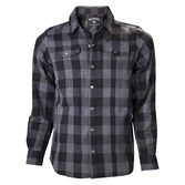 JACK DANIEL'S - Chemise - LONG Black/Grey Men (L)