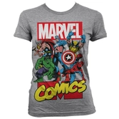 T-Shirt Femme Marvel : Comics Heroe Gris - XXL