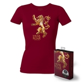 T-Shirt Femme Game Of Thrones : Bouclier Métal. Maison Lannister - M