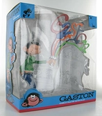 Figurine Gaston Lagaffe et ses tubes de peinture - 29 cm