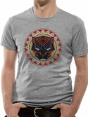 T-Shirt Black Panther : Logo in Circle Gris - XL