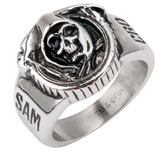 Bague Acier Inoxydable Sons of Anarchy : SAMCRO Faucheuse - Taille 62