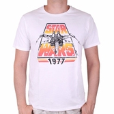 T-Shirt Star Wars 40 ans : X-Wings 1977 Blanc - XXL