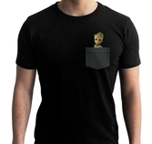 MARVEL - T-Shirt Pocket Groot 'New Fit' - Black (XL)