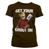 T-Shirt Femme Les Gardiens de la Galaxie : Get your Groot On - XXL