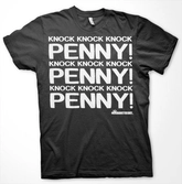 T-Shirt Big Bang Theory : Knock Knock Knoc Penny ! Noir - S
