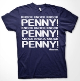 T-Shirt Big Bang Theory : Knock Knock Knoc Penny ! Bleu marine - XXXL