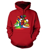 Sweatshirt Rubik's Cube : Cube en Fusion Rouge - XXL