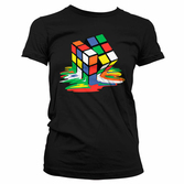 T-Shirt Femme Rubik's Cube : Cube en Fusion Noir - XL
