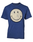 T-Shirt Imitation Jeans Smiley Usé - M