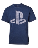 T-Shirt Imitation Jeans PlayStation : Logo Usé - XL