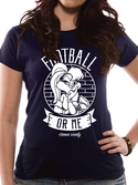 T-Shirt Femme Looney Tunes : Football or Me - M
