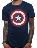 T-Shirt Captain America : Logo Usé - M