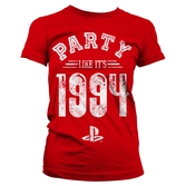 T-Shirt Femme PlayStation : Party Like It's 1994 Rouge - S