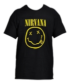 T-Shirt Nirvana : Logo Smiley - L