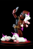 Figurine Q-Fig Marvel : Deadpool - Deadpool selfie Licorne