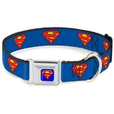 SUPERMAN - Collier pour Chien (S) 22/38 - 2,5 Cm - Blue/Logo