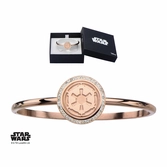 Bracelet plaqué Or rose Star Wars : Logo de l'Empire Galactique