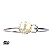 Bracelet Star Wars : Logo de l'Alliance avec gemme claire