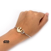 Bracelet Star Wars : Logo de l'Alliance avec gemme claire