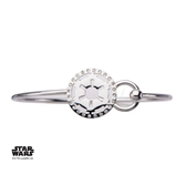 Bracelet Star Wars : Logo de l'Empire Galactique avec gemme claire
