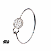 Bracelet Star Wars : Logo de l'Empire Galactique avec gemme claire