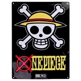 ONE PIECE - Plaque Metal 28 X 38 - Skull Luffy