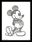 DISNEY - Framed 30X40 Print - Mickey Mouse Sketched Signle