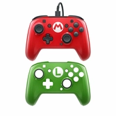 Manette Filaire Pro Faceoff Deluxe : Mario et Luigi - Switch