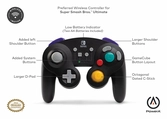 Manette Sans fil GameCube Noire POWER A - Switch