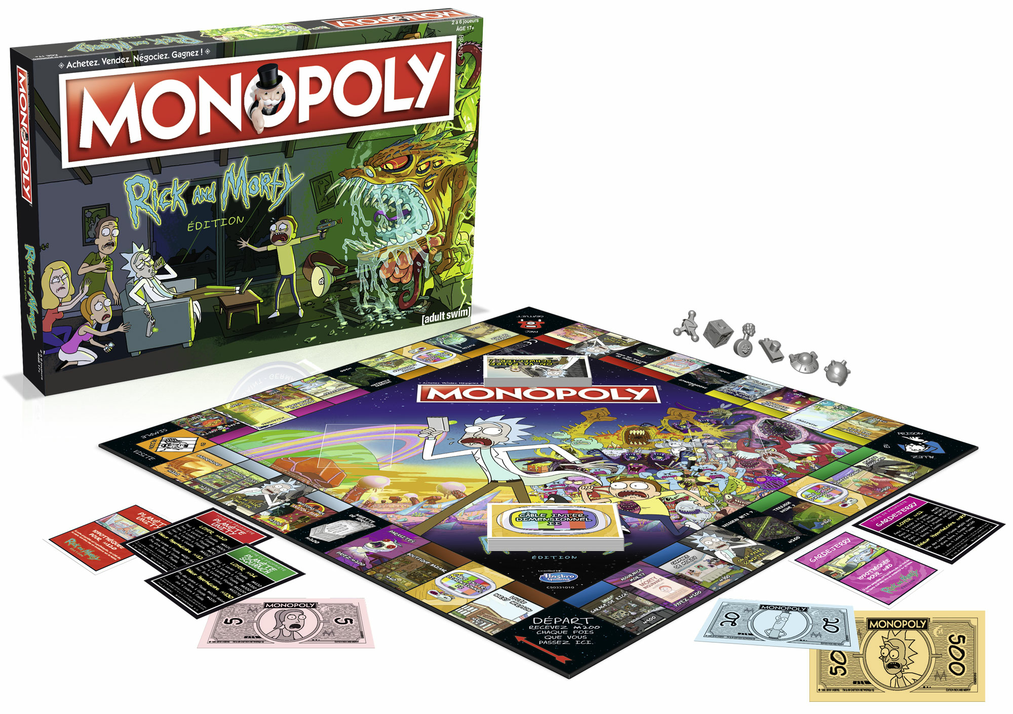 Monopoly-Rick & MORTY A.... de jeu de plateau pour 2-6 joueurs 
