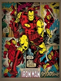 MARVEL COMICS - Toile 60X80 '18mm' - Iron Man Retro