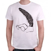 Tshirt harry potter- plume magique et lunette- homme blanc - taille m
